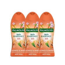 Image of Palmolive Skin Radiance Papaya & Peach Shower Gel 3x450ml/New