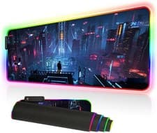 Image of RGB Gaming Mouse Pad Large - Soft RGB Mouse Mat Oversize Glowing Led Extended PC