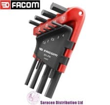 Image of FACOM 9 PIECE METRIC HEX KEY SET, 1.5 - 10mm - 82H.JP9A