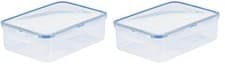 Image of Lock & Lock HPL824 Rectangular Storage Container Clear/Blue 1.6 L (Pack of 2)
