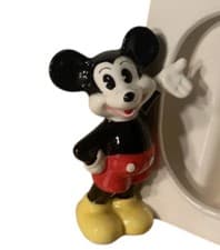 Image of Disney 3D Mickey Mouse Ceramic Figural Picture Frame Vintage Made In Japan