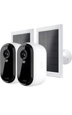 Image of Arlo Essential 2 HD Video Security Camera & 2 Solar Panels, Battery operated.