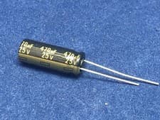 Image of EEUFM1E471L (PACK OF 4) 470μF Slim Electrolytic Capacitor 25Vdc 8mm Dia. x 20mm