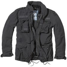 Image of BRANDIT M65 GIANT MENS FIELD JACKET WARM POLICE COAT SECURITY LINER PARKA BLACK