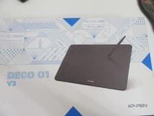 Image of XP-PEN Deco 01 V2 Drawing Tablet Black Used Once VGC Excellent Condition