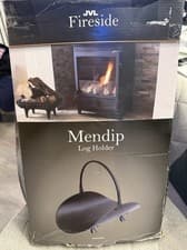 Image of “Mendip”Black,Powder Coated,Metal Log Holder Holds Up to 5kg Firewood Storage
