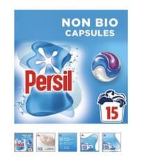 Image of Persil Non Bio 3 in 1 Sensitive Laundry Detergent Washing Capsules 405g 15Washes