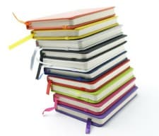 Image of Personalised notebooks 10 colours to choose from any photo logo text name A6
