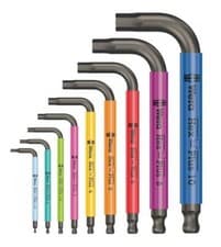 Image of Wera STUBBY Hex-Plus Metric Multi Colour Ball-End Hex Allen Keys, Choose Size