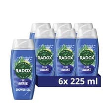 Image of Radox Mineral Therapy Feel Awake 2-in-1 Shower Gel & Shampoo 6x225ml