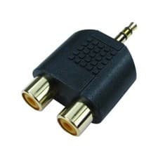 Image of 3.5 mm Male Stereo Plug to 2 RCA Female Jack Audio Y Splitter Adapter