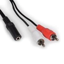 Image of AV:Link 2 x RCA Plugs to 3.5mm Stereo Socket Lead Adapter