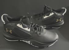 Image of Men’s Size 12 BLACK Sneakers UNDER ARMOUR LOCKDOWB 6 Hi Top Basketball EU 46