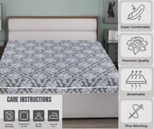 Image of Zipped Mattress Protector Double Anti Bed Bug Waterproof Encasement Cover UK