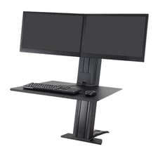 Image of Ergotron - WorkFit-SR, Dual Monitor, Sit-Stand Desktop Workstation (black)