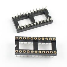 Image of 5Pcs 2.54mm Pitch 22 Pin DIP Round Pin Type IC Socket Adaptor Narrow #E4