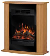 Image of Dimplex Optiflame Electric Fire Oak Free Standing Fireplace LED Flame Effect NEW