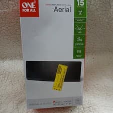 Image of One For All Amplified Indoor Digital TV Aerial, Curved HDTV Antenna SV9430 Black
