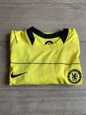 Image of Nike Drifit Chelsea FC 21/22 Women's Yellow Away Shirt Size Large Chest 38"