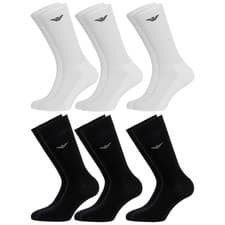 Image of Emporio Armani CC300 Mens Crew Socks Everyday Sports Cotton 3 Pack Trainer Socks