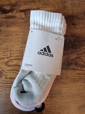 Image of Adidas 3-Stripes Cushioned Crew Socks 3 Pair Pack for Kids Size KS (baby)