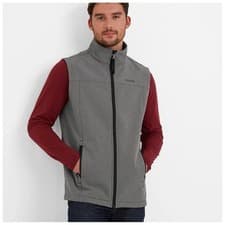 Image of BRAND NEW WITH TAGS MENS TOG24 FEIZOR SOFTSHELL GILET IN GREY MARL U.K. LARGE