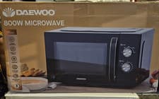 Image of Daewoo SDA2085 Black Microwave 23L, 800W, Timer, Defrost, 5 Power Levels
