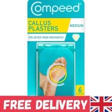 Image of Instant Pain Relief Callus Plasters - 6 Pack with Waterproof Hydrocolloid Design