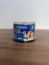 Image of VERBATIM - 16x Speed DVD+R Wide Inkjet Printable Blank DVDs - 50 Pack Spindle