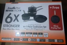 Image of Scoville Pro Neverstick+ 6 x Stronger 5 Piece Cookware Set For All Cookers