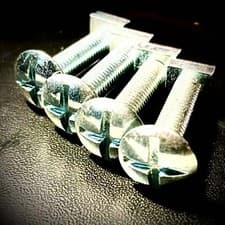 Image of M6 Dome Cross Roofing Bolts Square Nut Zinc BZP 4.8