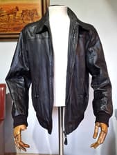 Image of MENS SCHOTT LEATHER JACKET SIZE LARGE  ref 1351