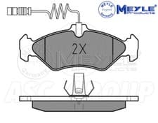 Image of Meyle Brake Pad Set, Rear Axle With anti-squeak plate 025 216 2117