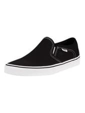 Image of Vans Men's Asher Canvas Trainers, Black