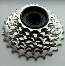 Image of Nickel Plated Shimano Compatible ETC Cycle Bike Screw On Freewheel 7 Speed 14-28
