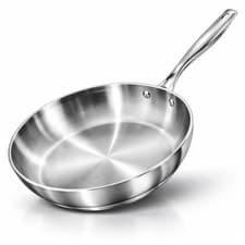 Image of 28cm Stainless Steel Frying Pan Induction Compatible Skillet Heavy Duty