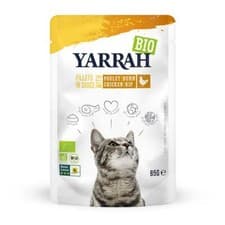 Image of Yarrah Organic Chicken Fillets In Sauce Balanced Adult Wet Cat Food 14 x 85g NEW