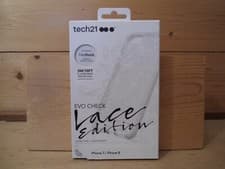Image of Tech21 Apple iPhone 7/8/SE 2020/SE 2022 EVO Check Lace Edition case -Clear/White
