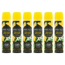 Image of 6 x YARDLEY LONDON FREESIA & BERGAMOT BODY SPRAY 75ml