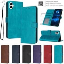 Image of For Motorola G06 G15 G35 G55 G75 E14 G04 EDGE 60 Case Leather Wallet Phone Cover