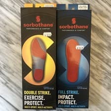 Image of 2x Sorbothane Insoles UK 8 EU 42 Full Strike & Double Strike New Boxed