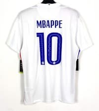 Image of BNWT 2020 2021 France Nike Away Football Shirt MBAPPE 10 Men's Large