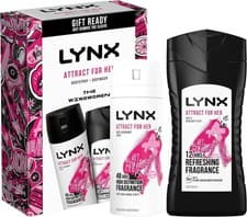 Image of Lynx Attract for her The Sidekick Duo Gift Set Body Wash & Body Spray Deodor
