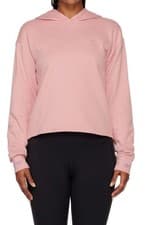 Image of Women's Adidas Cropped Hoodie Pink Cotton Short Sweatshirt XS