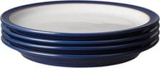 Image of Denby - Elements Dark Blue Dinner Plates Set of 4 - Dishwasher Microwave Safe C