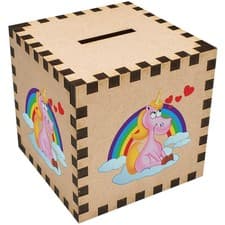 Image of 'Unicorn and Rainbow' Money Box / Piggy Bank (MB00120261)