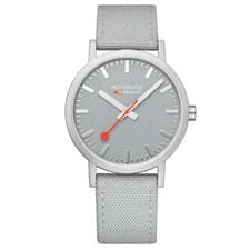 Image of Mondaine Classic Quartz Grey Classic Dial Textile Strap Watch A660.30360.80SBH