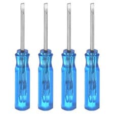 Image of 4Pcs SL1.5 Mini Slotted Screwdriver 1.5mm Magnetic Flat Head 45mm Length, Blue
