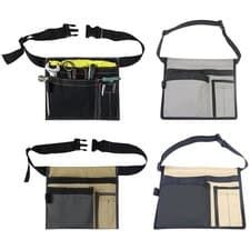 Image of Portable Canvas Tool Waist Bag Multi-Pocket Edge-reinforced Wear-resistant