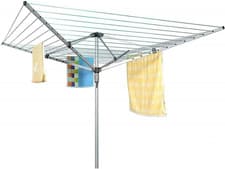 Image of Rotary Washing Line - Heavy Duty 4 Arm Outdoor Clothes Airer - 40/50/60M Portabl